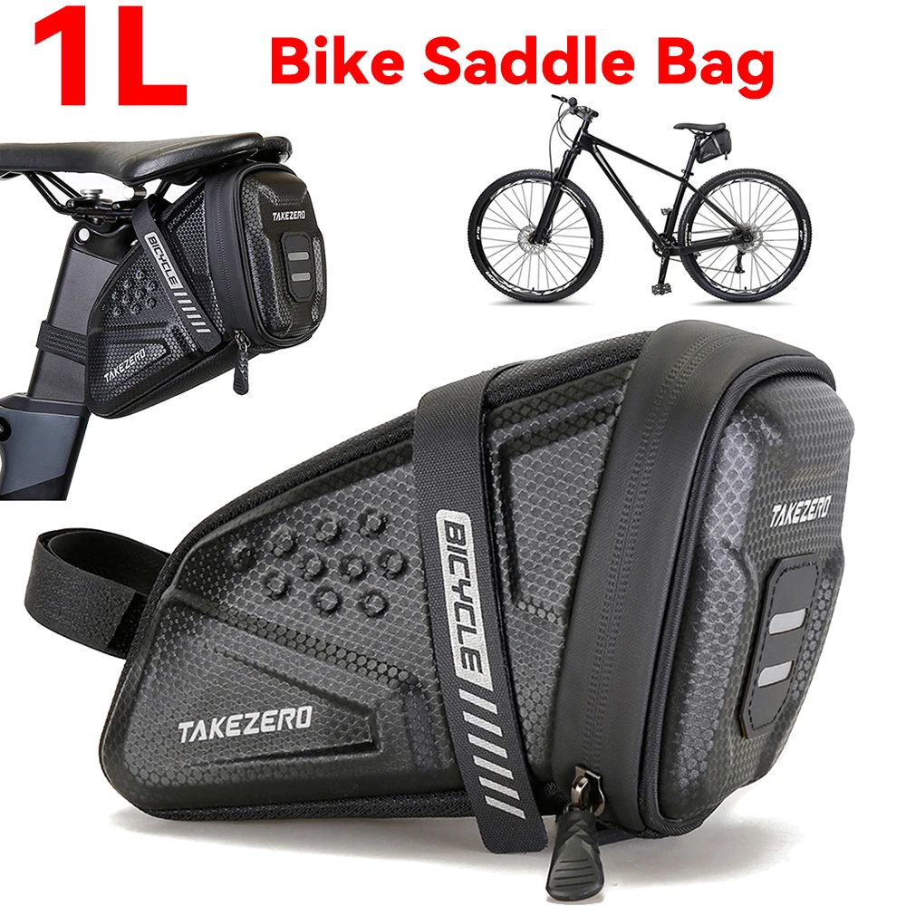 

1L Bike Saddle Bag MTB Bike Basket Large Capacity Motorcycle Handlebar Bag Bicycle Saddle Tool Bag Outdoor Bicycle Accessories