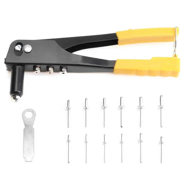 ABJO-200 pezzi Set di rivetti per carichi pesanti Kit di assortimento di rivetti ciechi in alluminio Utensili manuali Strumento per dadi per rivetti