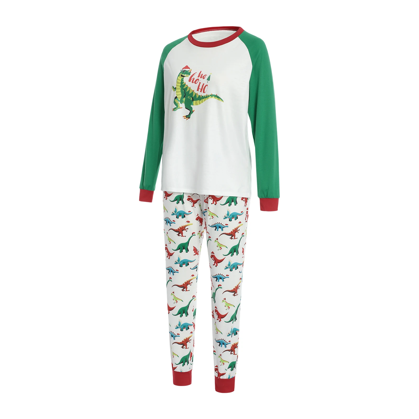 

Christmas Family Pajamas Set Reindeer Print Long Sleeve Crewneck Pullover Trousers Romper for Matching Outfits