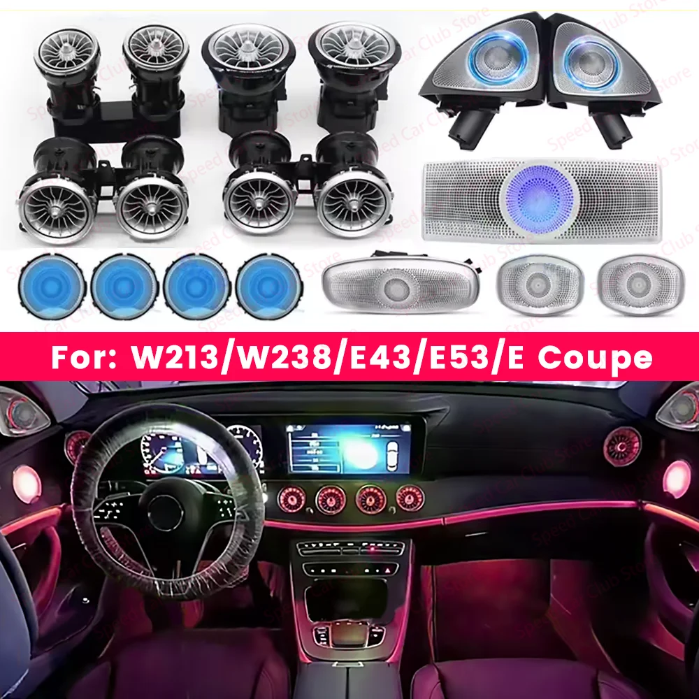

64 Colors Atmosphere Lights For For Mercedes Benz E-Class W213 E-Coupe E43 E53 E250 3D/4D Speaker LED Air Vents Decoration Lamp
