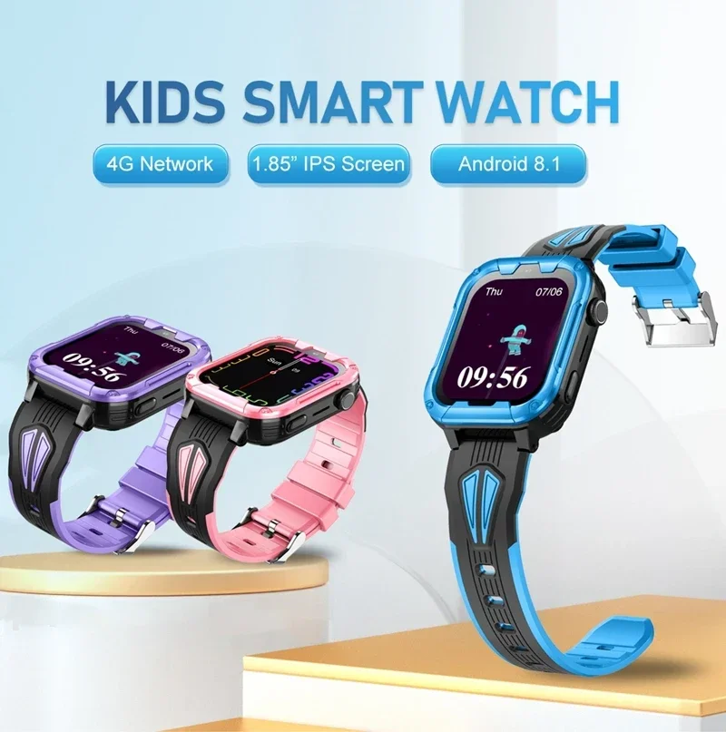 Wonlex Kids Smart Watch KT32 Android 8.1 GPS Tracker Watch with Whatsapp Chat SOS Phone Call Video Call SmartWatch for Children