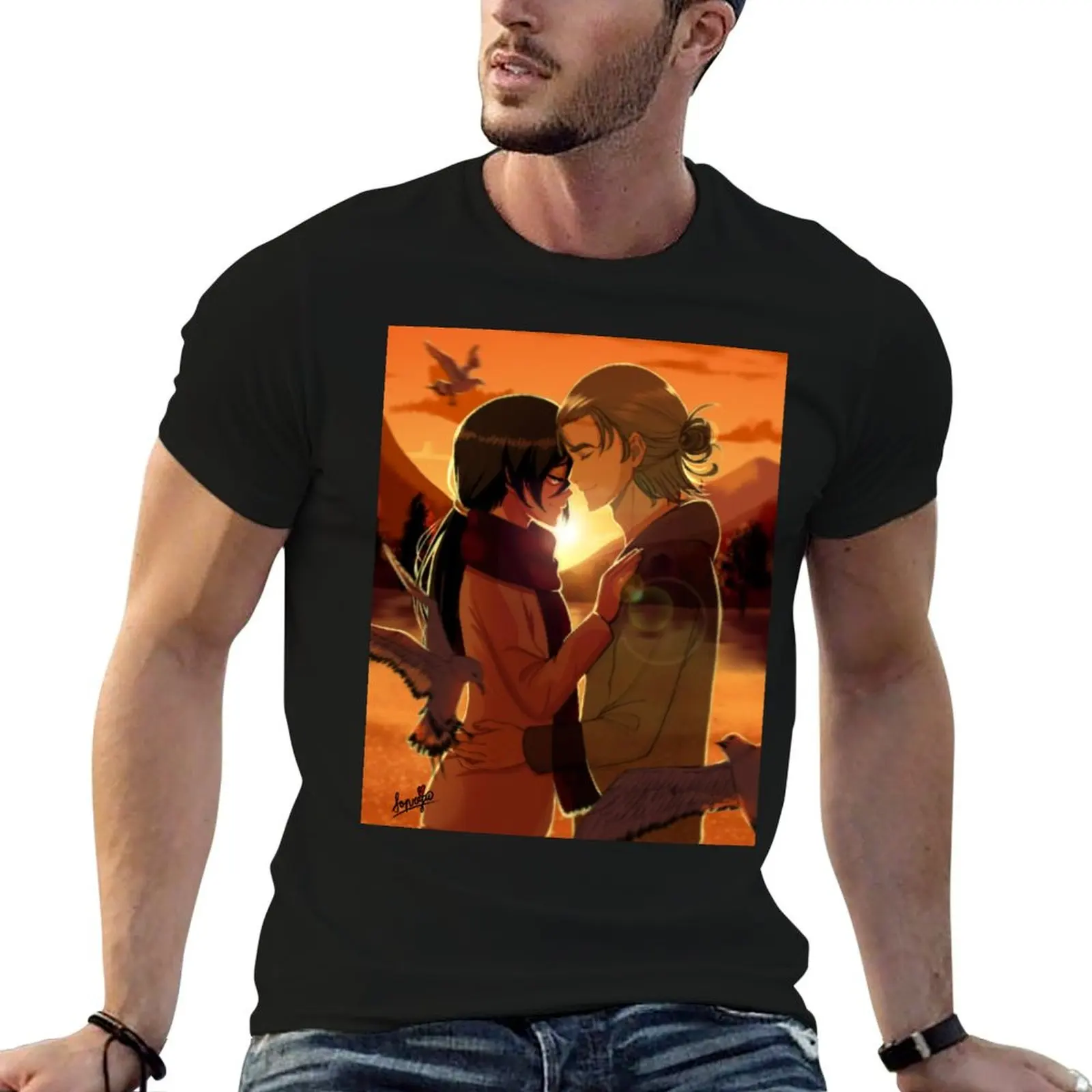 

print t T-Shirt later,Eren See man shirt t you cotton 100% shirts custom
