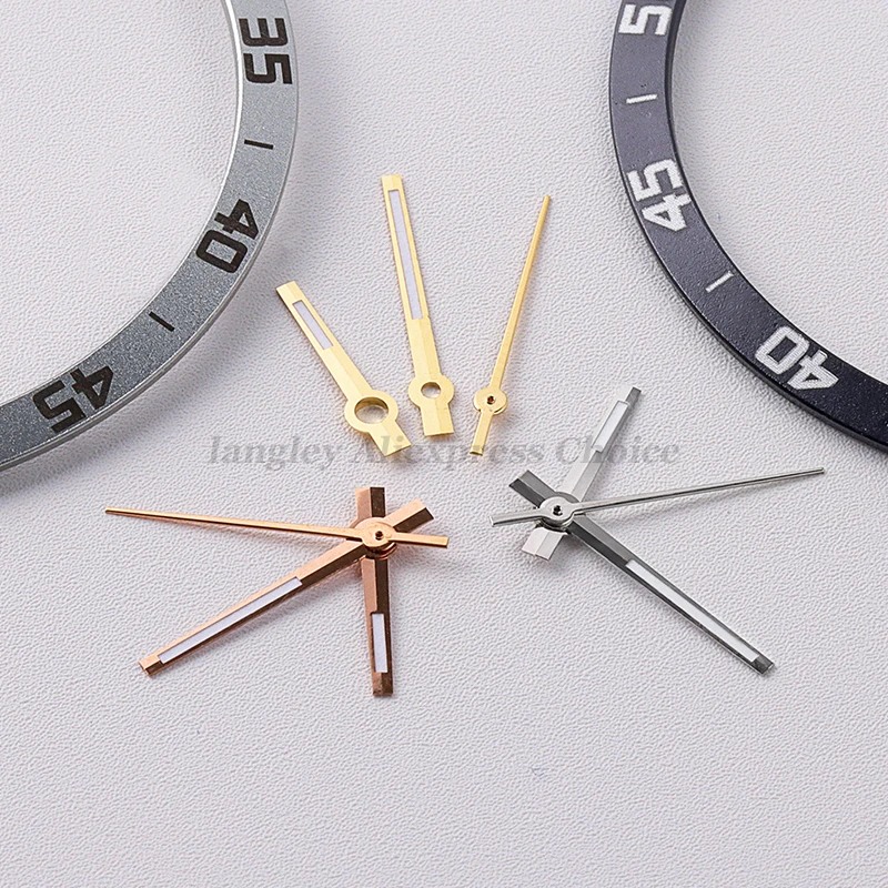 Серебряные иглы NH35 NH36 Часы Aiguille Hands C3 Super Lume Pointer Стиль дубинки Datejust Стрелки полированные для автоматического механизма