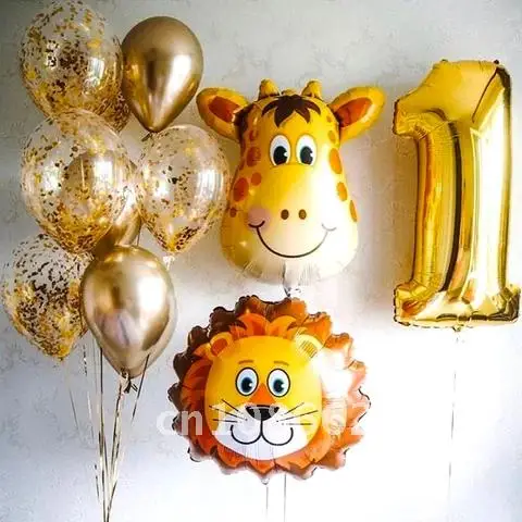 1 Pc Foil Balloon Cute Squirrel Fox Bunny Tiger Animal Helium Balloon Baby Shower Birthday Party Decorations Kids Toy Air Globos