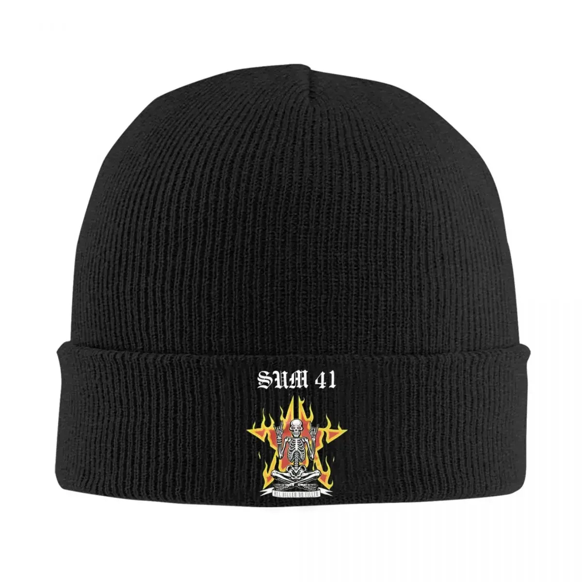 Lemon Ready To Go Sum 41 Band Beanie Hats SUM41 Punk Knitted Hat Hippie Warm Female Male Caps Winter Hip Hop Bonnet Hats Gift