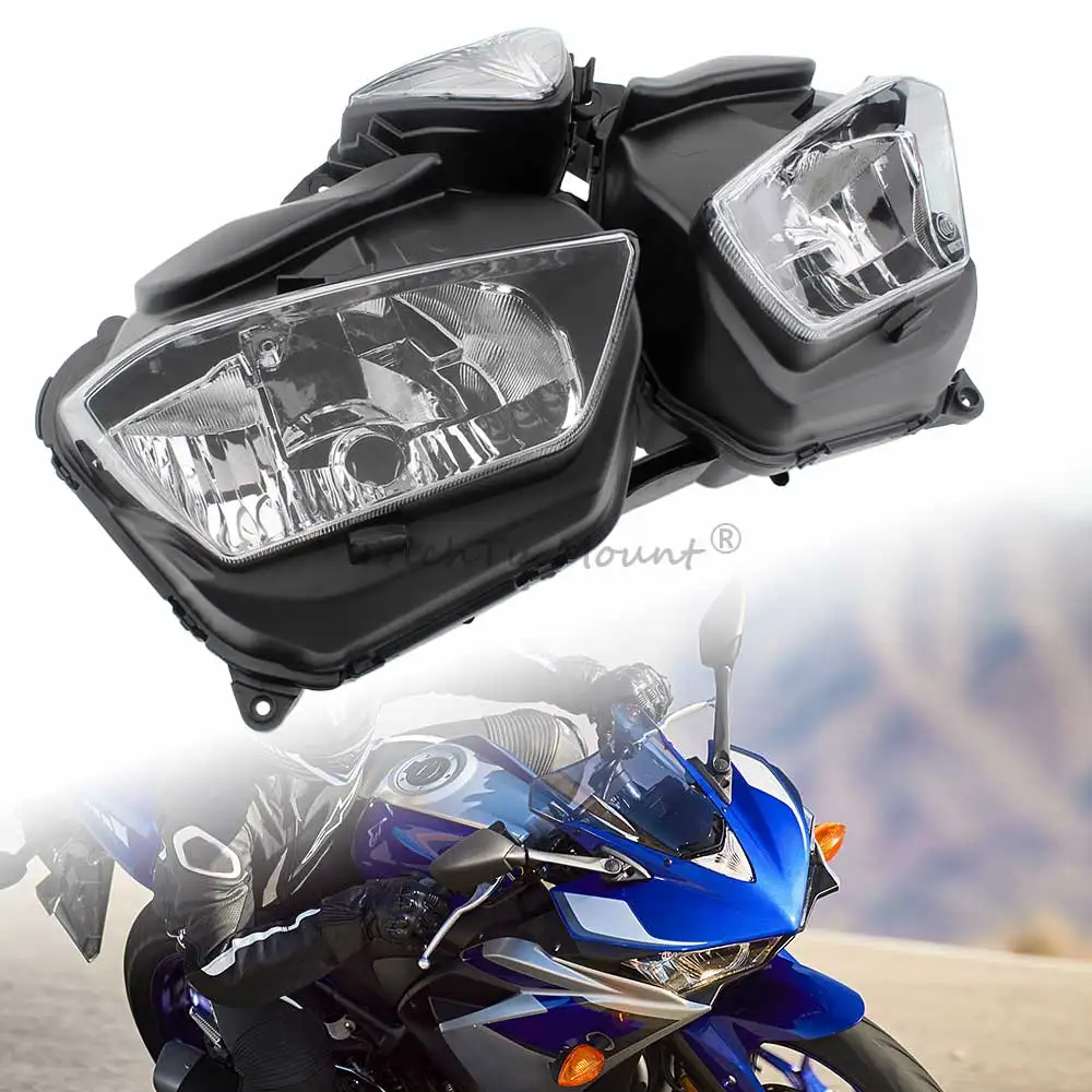 Motorcycle Front Headlight Lamp Assembly Housing Headlamp Housing For YAMAHA YZF-R3 R3A R25 2014-2018