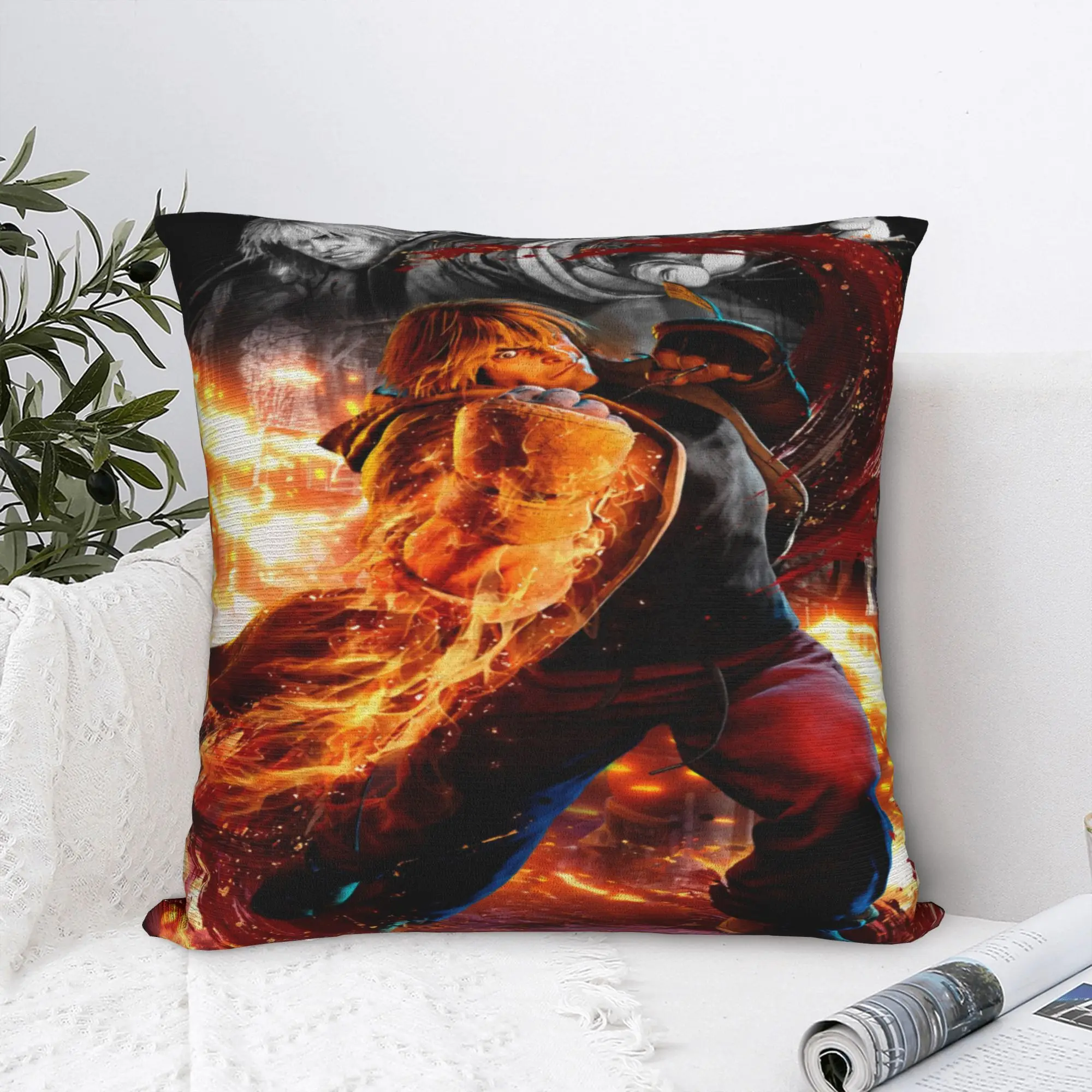 Y2K Home  Streets Fighters Decorations Pillowcase Merch  Pillow Cover Zippered Multiple Sizes