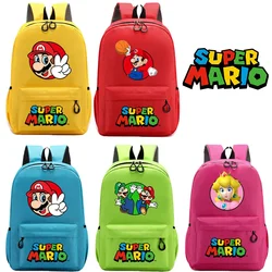 Super Mario Bros Backpack Cartoon Anime Peach Knapsack Breathable Cute Student Schoolbag Wear Resistant Canvas Bag New Kids Gift