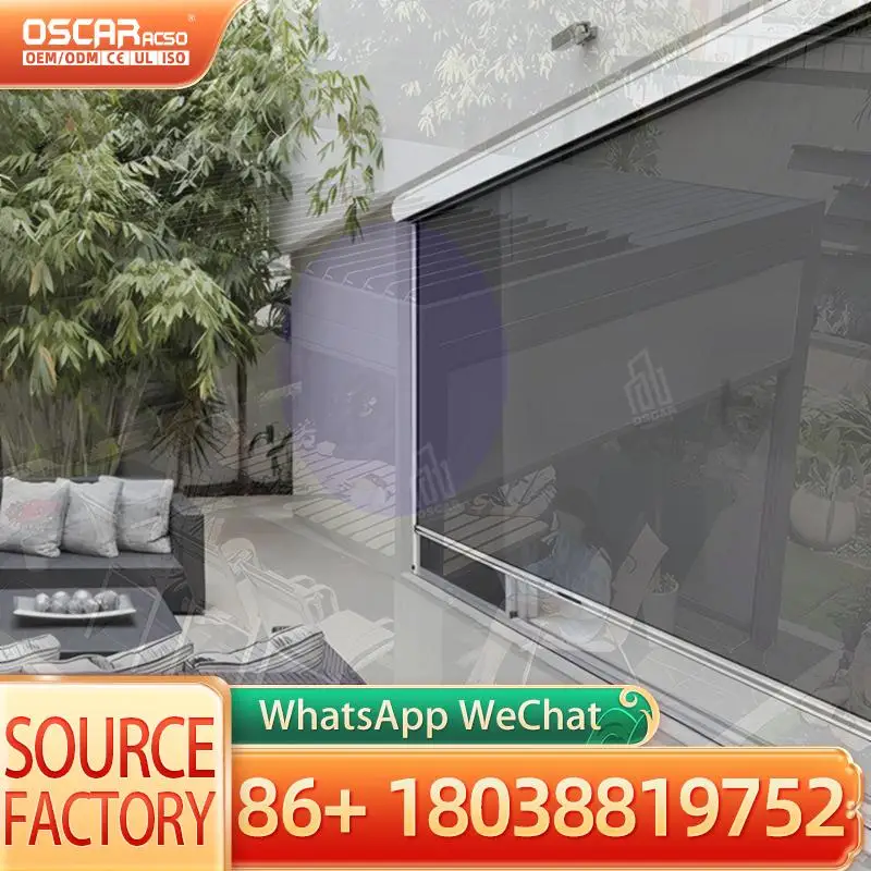 Toldo Enrollable para Exteriores con Protección UV para Terraza, Patio y Gazebo, Persiana Enrollable para Privacidad