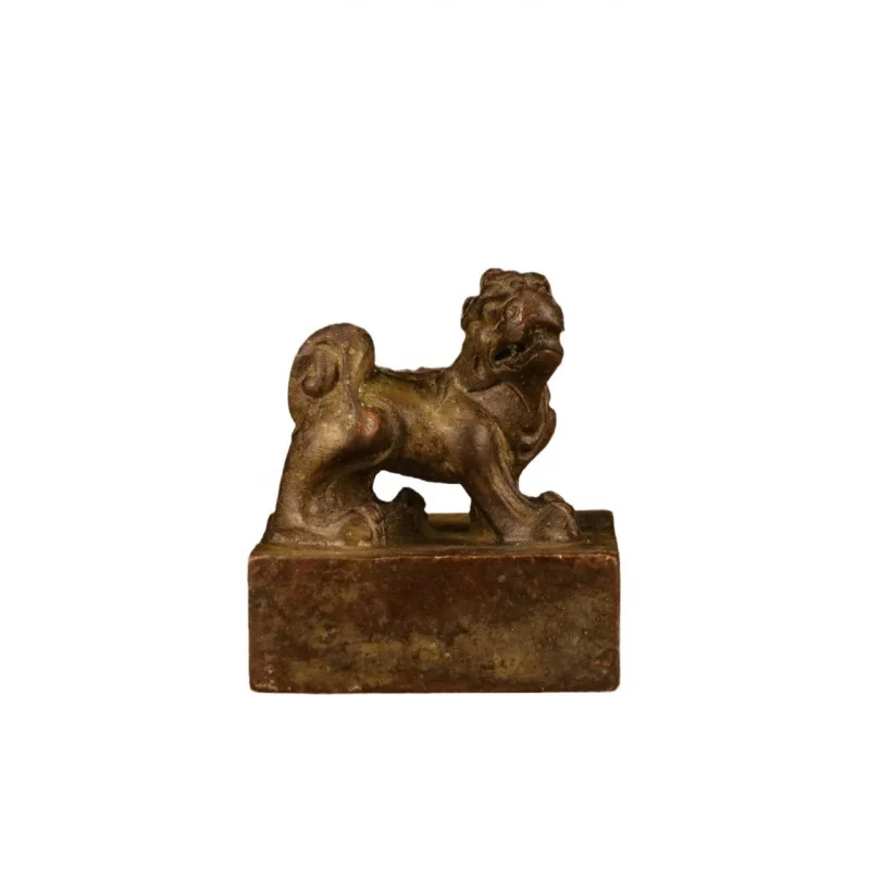 Antique Collection Alloy Ornament from 7th Year of the Jian'an Era, Copper Pixiu Seal Decorative Craft