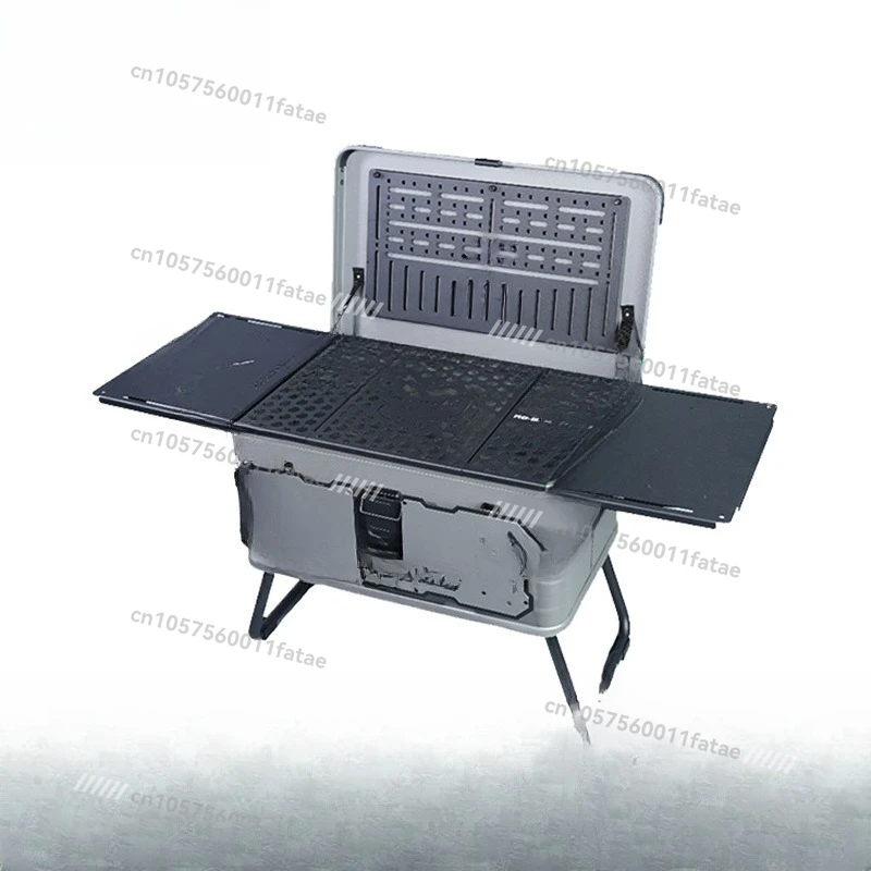 

Outdoor Camping Box ，Multifunctional Box Table All-in-one Tool Storage Box Storage Coffee Picnic Aluminum Alloy
