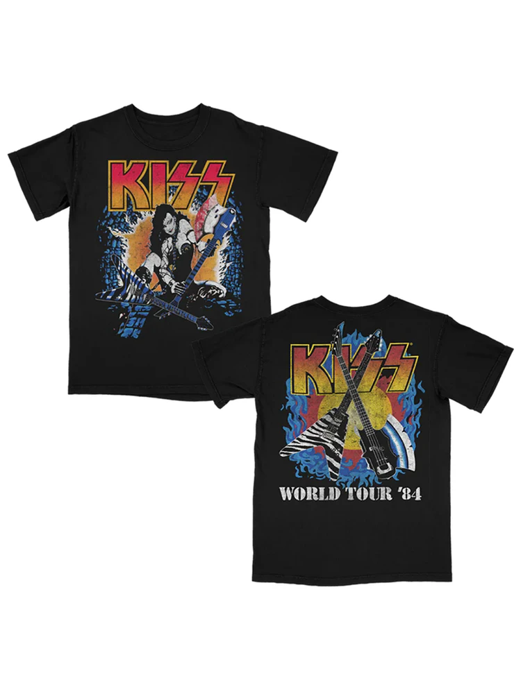 

Kiss Band Summer Ro Cotton T-irt Men's Casual ort Sve Faionable Breathable Sweat Absorbent Anti-Wrinkle Cotton Tee