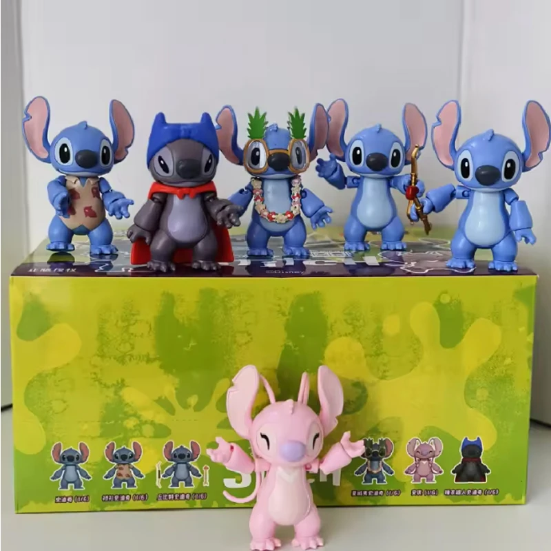 

Disney Stitch Building Assembly Blind Box Lilo & Stitch Puzzle Figurine Children'S Toy Joint Movable Model Mystery Box Gift Toy