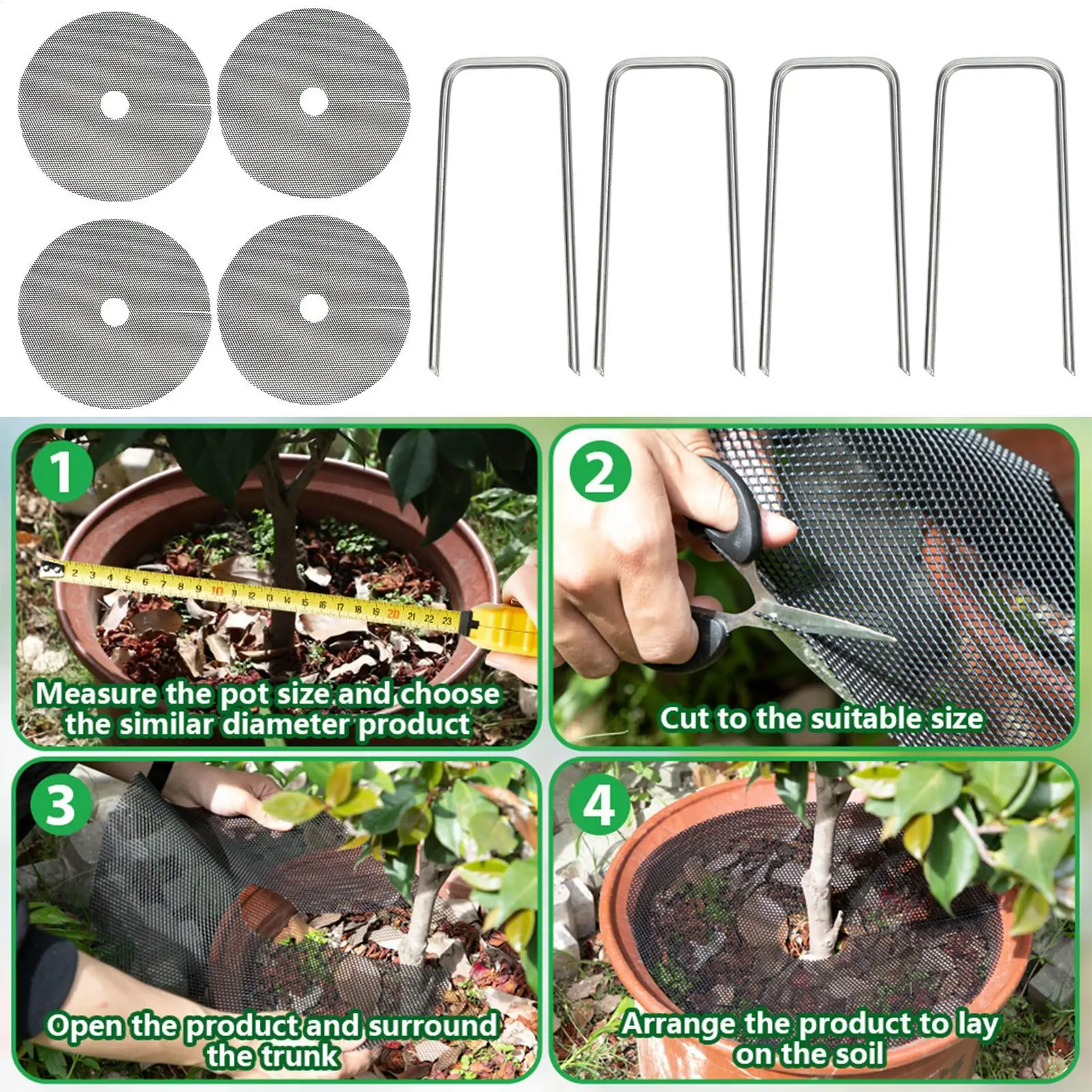 

Plant Protector From Cats Cuttable Planter Grid From Animals Soil Protector Covers For Outdoor Flower Garden Bonsai Orchid