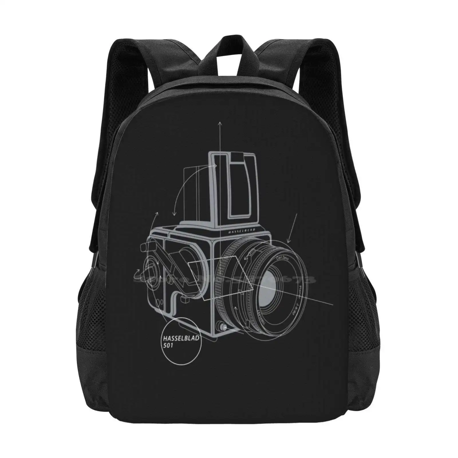 Hasselblad Teen College Student Backpack Pattern Design Bags Hasselblad Classic Camera Photographer