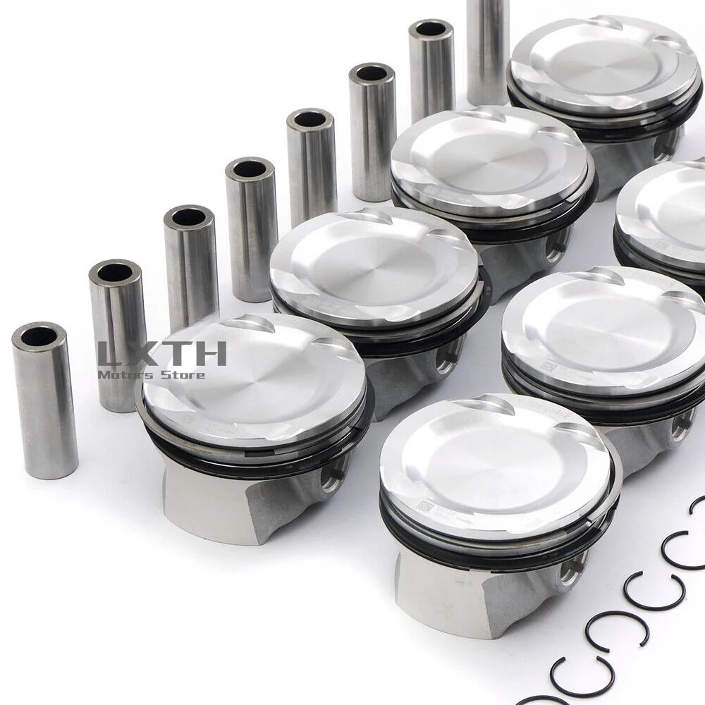 8x Pistons Rings Kit STD Mahle Φ89mm A11257598207 A11257574822 A11257556955  For BMW X5 X6 M E70 E71 S63B44A 4.4T V8