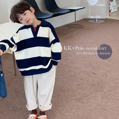 

Boys and Girls Suits 2022 New Spring and Autumn Long-Sleeved Sweater Children's Baby Leisure Sports Corduroy Pants