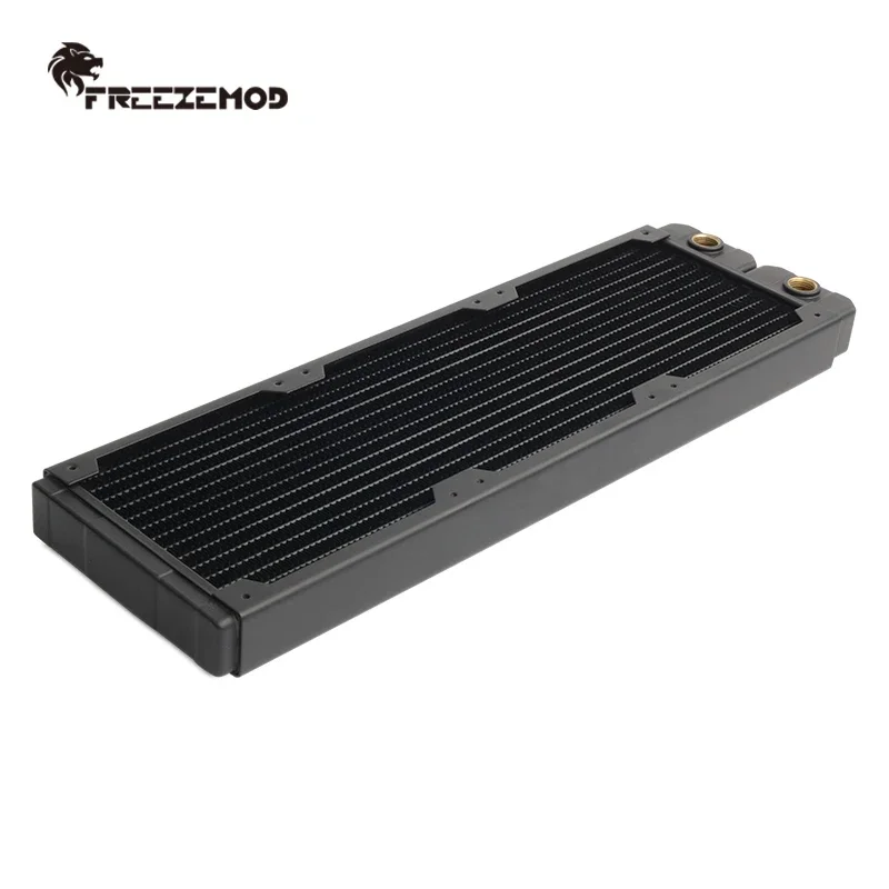 FREEZEMOD 360mm Radiator 36cm Cooler Copper Heat Sink 27mm Cooling Row 14 Flat Tube Watercooler Fins PC Fans 12CM Fan TSRP-TW360