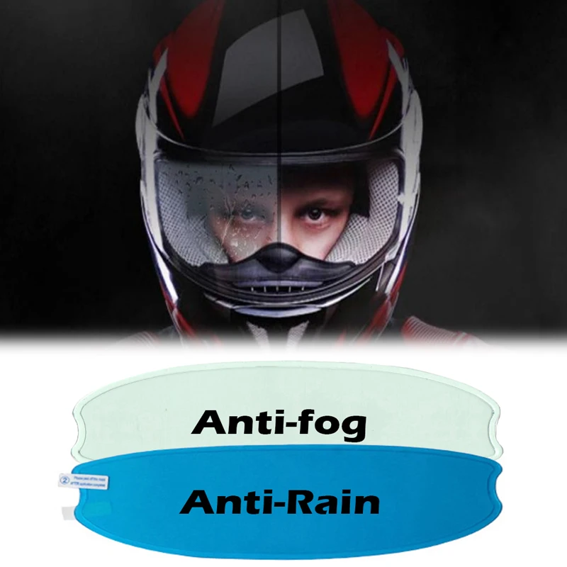 2Pcs Motorcycle Helmet Anti-Fog Rainproof Clear Film Helmet Lens Durable Nano Coat Motorcycle Sticker Safety Driving Accessories