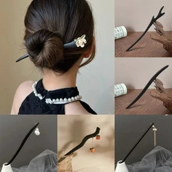 Retro Hair Clips Pins Women Wood Hair Sticks Natural Chopstick Shaped Hairpin Classic Ethnic Girl Hair Accessories Jewelry