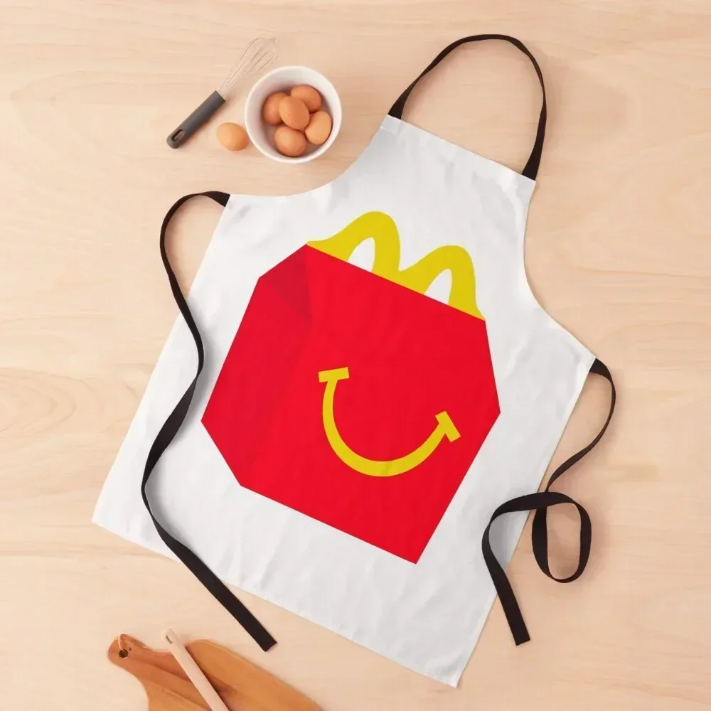 

Happy Meal Apron All For Kitchen And Home for women with pocket Trim Cloth Children'S Apron