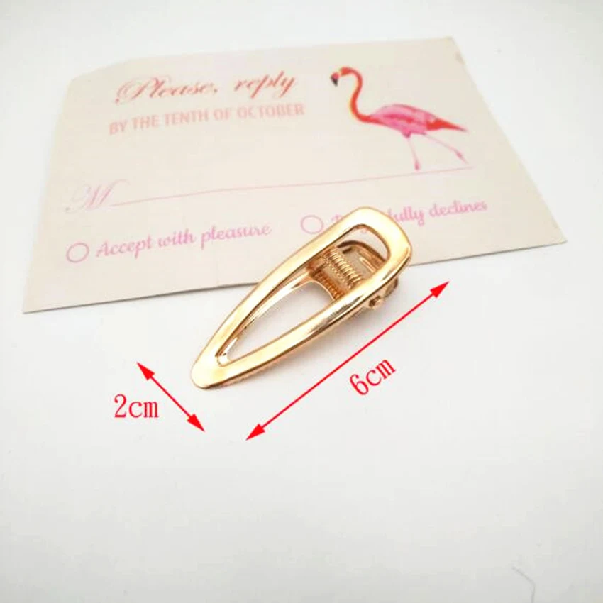100 Stück Kaninchenkrone Wassertropfen Gold Metall Haarspange Legierung Herz Alligator Haarnadel Haarspangen für DIY Kopfbedeckung Haarschmuck – Detail 9