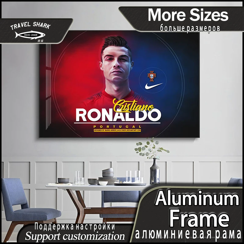 

World Football Stars Electric Meter Box Decorative Painting Home Live Room Background Wall Art Decor Poster Mural Picture Frame