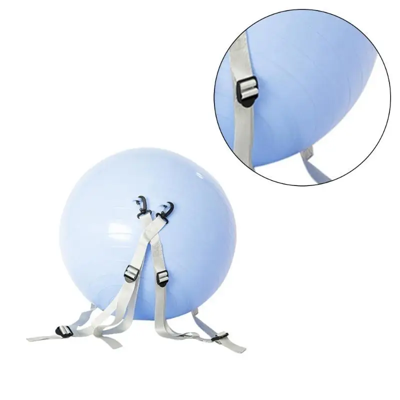 

652F Мяч для балансировки йоги с тренировочным поясом Надувной взрывозащищенный мяч для упражнений