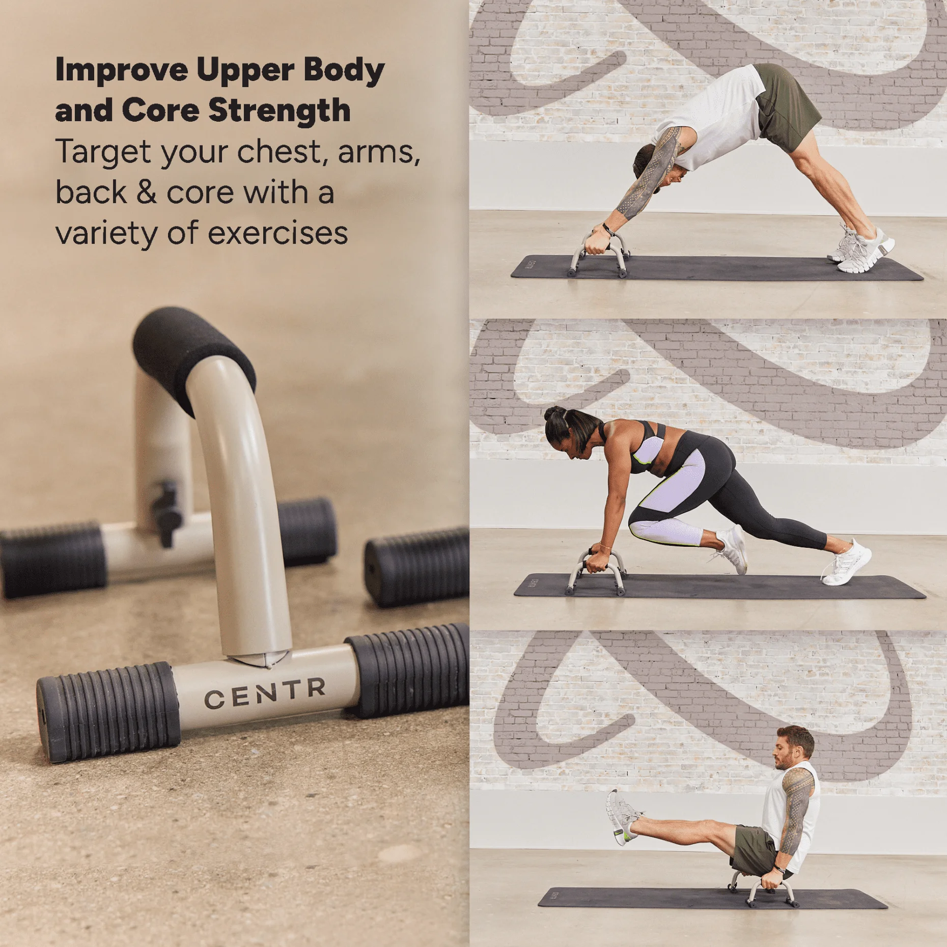 By Chris Hemsworth Push Up Handles, Push Up Bars + 3-Month Membership