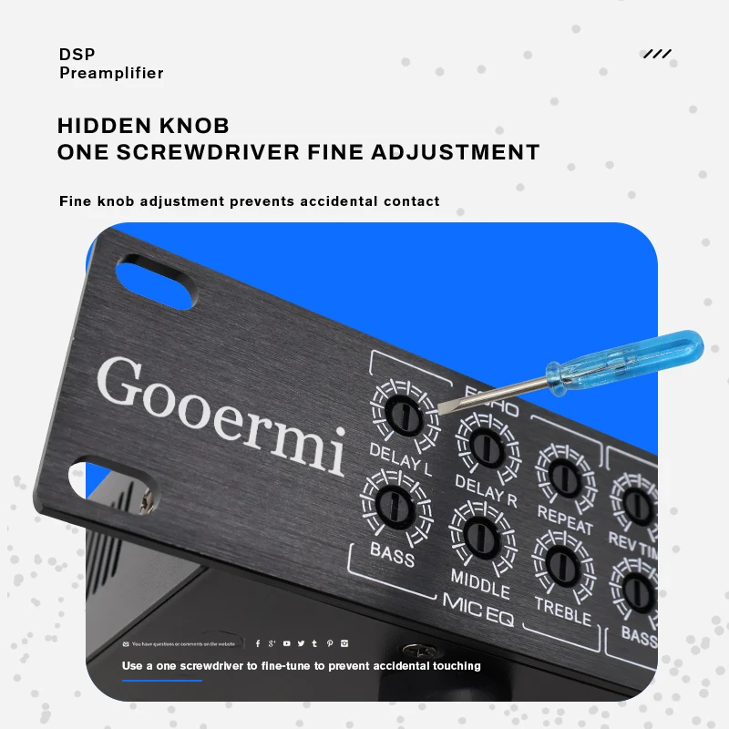 FU10 Professionele DSP Feedback Suppressor Voorversterker Voorversterker Karaoke Effector voor podiumoptredens