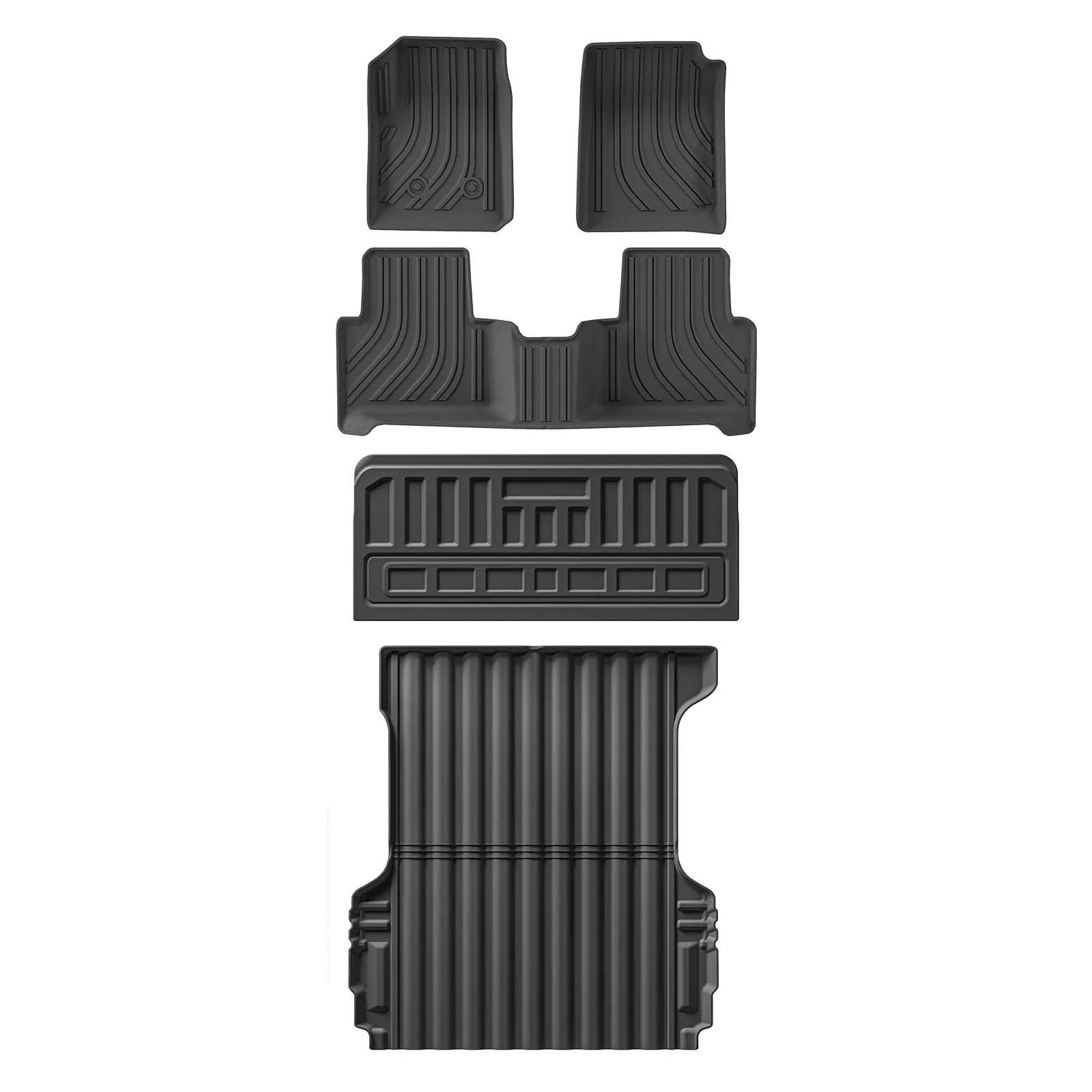 Fußmatten für Chevrolet Chevy Colorado 2015 - 2022, 3D TPE Fußmatten-Set, Allwetter-Autozubehör – Detail 8