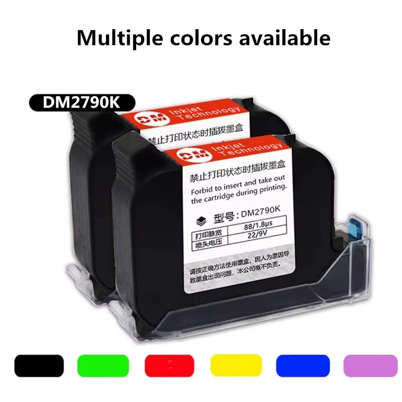 12.7MM Non Encrypted Hand-held Inkjet Printer Environment-friendly Solvent Based Multi-color Fast Drying Half Inch Ink Cartridge