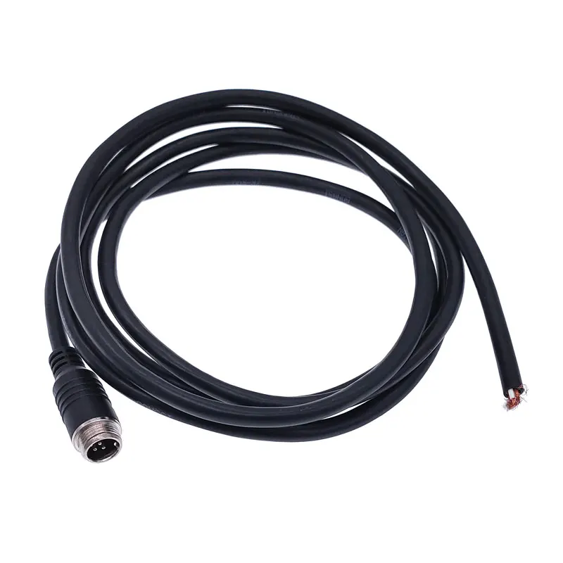 2pin 3pin 4pin 2m GX12 cable connectors waterproof joint extension cable plug male and female M12 5pin 6pin black image 2