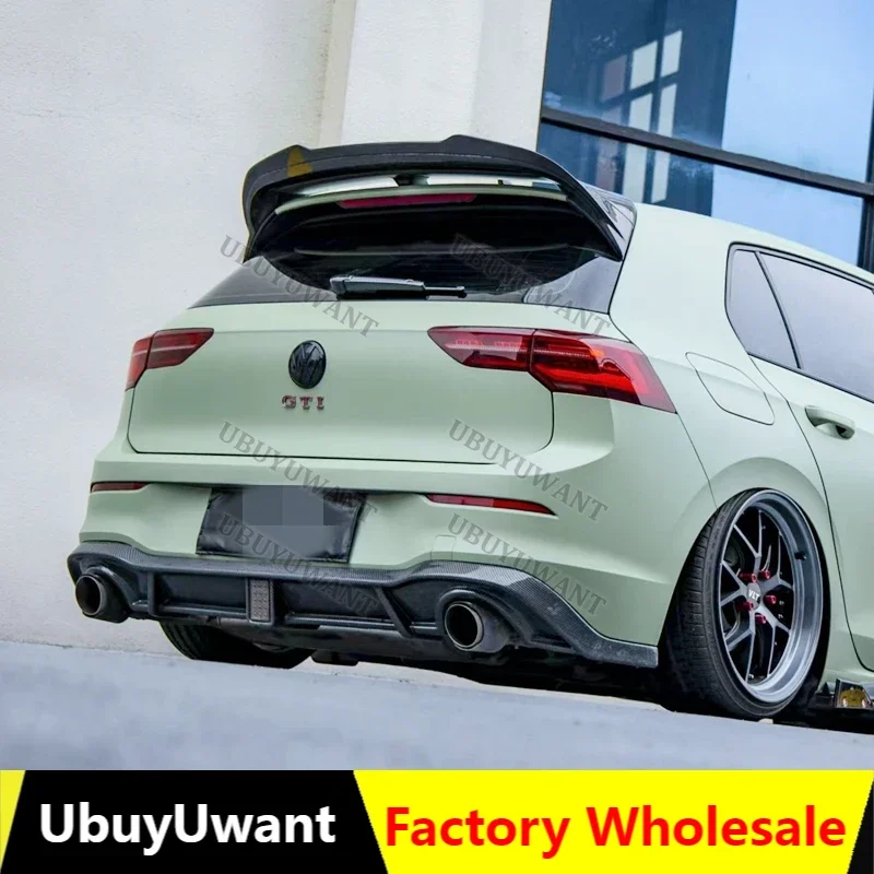 New Design 2020 To Up For Volkswagen VW Golf 8 MK8 Ⅷ GTI GTD GTE REAL CARBON FIBER Spoiler Rear Window Roof