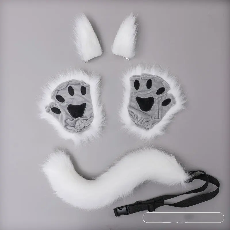 Accessoires d'Halloween avec Oreilles de Renard et Queue de Chien en Fourrure pour Femme, Ensemble de Cosplay, de Carnaval, de Dessin Animé, de Film, de ixen Plein Air