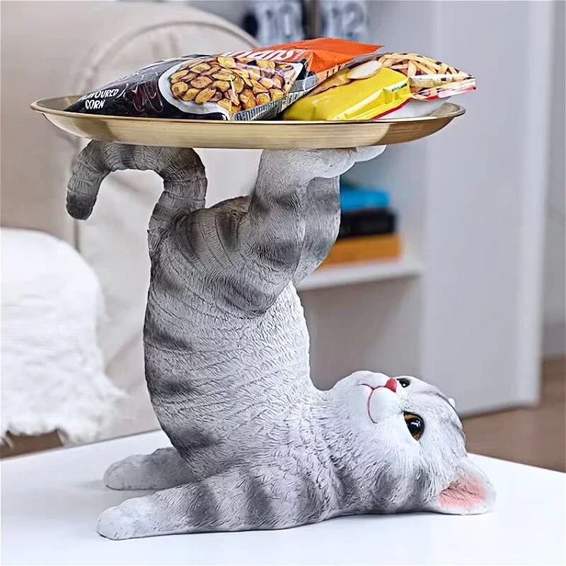 

Innovative Top Plate Cat Key Storage Art Decoration, TV Cabinet Tea Table Living Room Table Bedroom Decoration Art Decoration