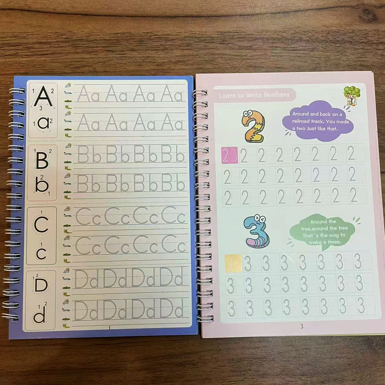

4 Books/set Magic Copybook Reusable Practice Writing Pen Groove Alphabet Wordpad drawing english Words Calligraphy