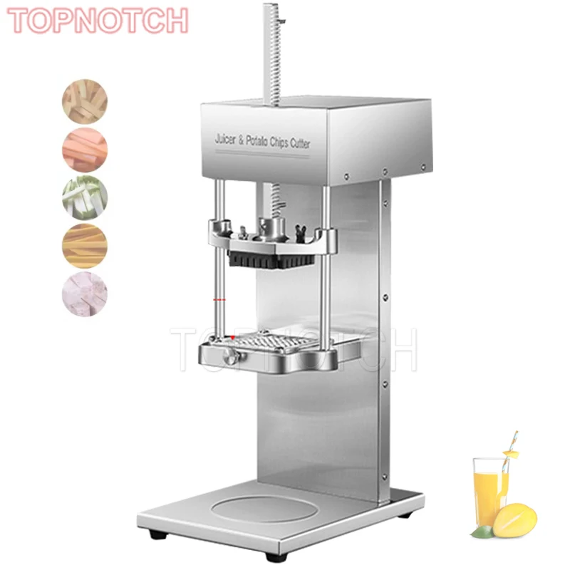 220V 110V Electric French Fries Cutter Juicer Potato Chips Maker Carrot Radish Cucumber Strip Machine