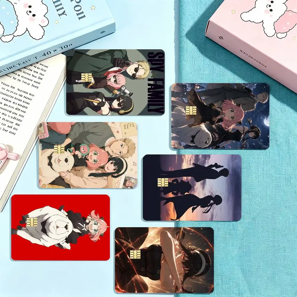 A-S-Spy family Credit Card HD Stickers Game Card Decal Small Chip Waterproof Sticker Gift