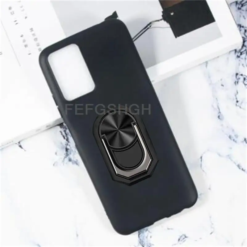 For ZTE Blade V30 Vita 8030 Back Finger Ring Soft TPU Silicone Case For ZTE Blade V 30 V30Vita v30 Vita Phone Cover