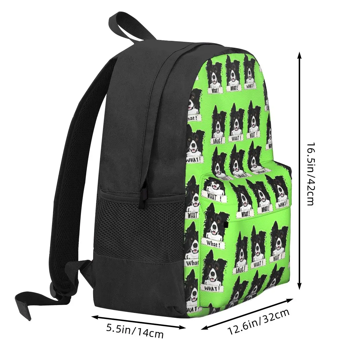 Border Collie O Que Adesivos e Presentes Mochilas, Crianças Mochilas Escolares, Meninos e Meninas Bookbag, Mochila de Viagem, Bolsa de Ombro