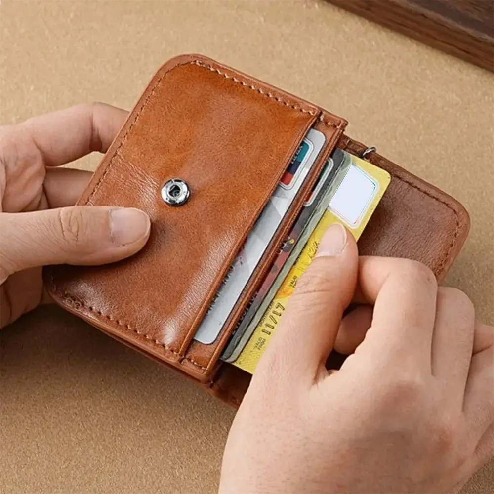 Geldbörse PU-Leder, Auto-Schlüsselanhänger, leicht, herzförmig, Kartenhalter, antimagnetisch, für mehrere Karten, kleine Geldbörse für Reisen