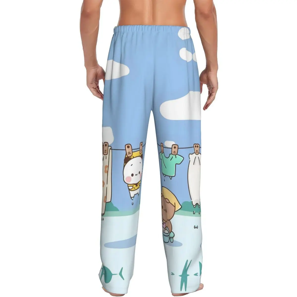 Custom Bubu Dudu Pajama Pants Men's Lovely Lounge Sleep Drawstring Sleepwear Bottoms with Pockets
