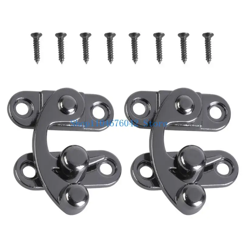 

5asd винтажные стили черный цинковый сплав роговые защелки для шкатулки для драгоценностей и деревянного футляра