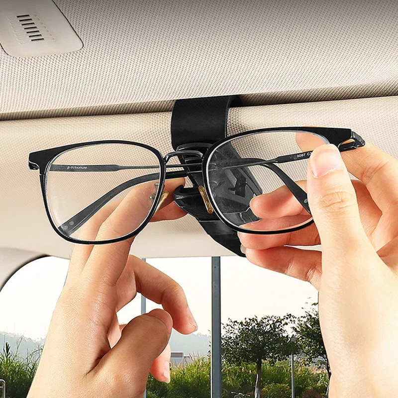 Car Glasses Holder Sun Visor Clip Universal Car Glasses Case Box Card Ticket Sunglasses Holder Clip Eyeglasses Stand Fastener