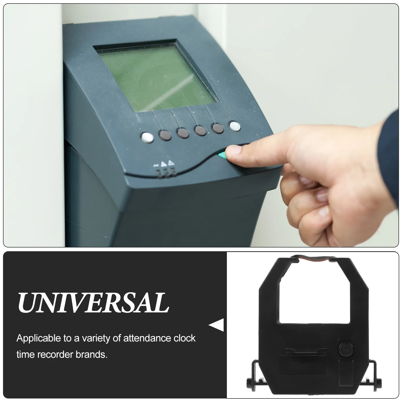 Attendance Clock Ribbon Frame Universal Replacement Digital Time Recorder Ribbon Printer Cartridge Clear Printing