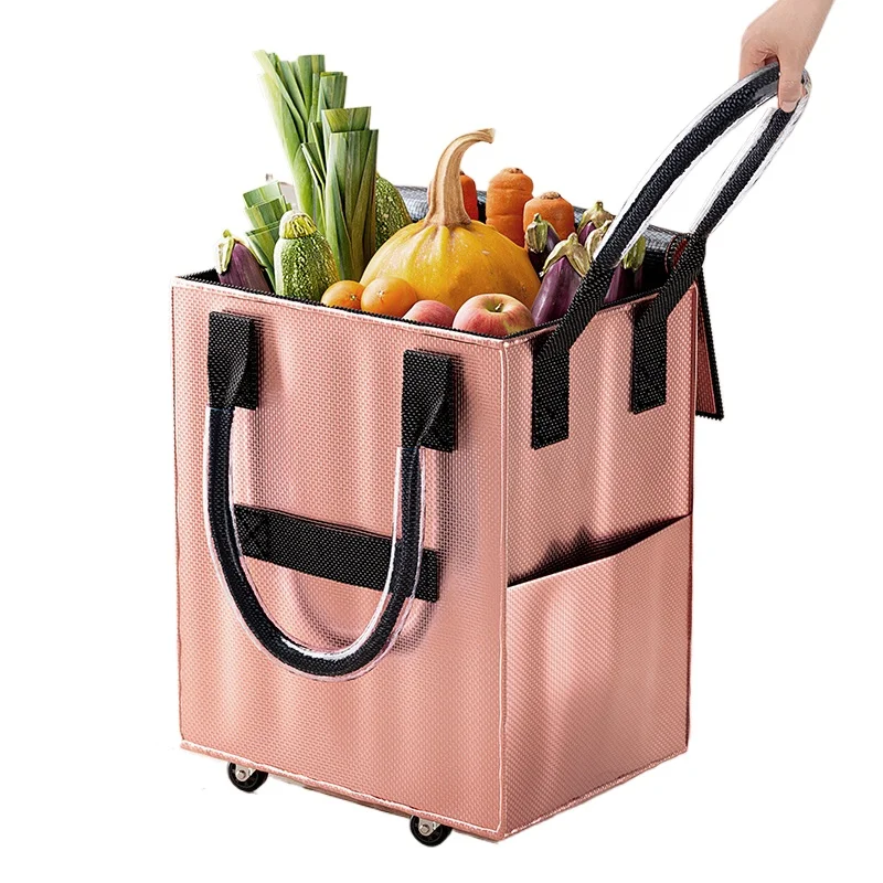 

Ultra Light Folding Hand Pull Cart for Grocery Shopping Portable Foldable Trolley for Home Use Lightweight Shopping Cart for