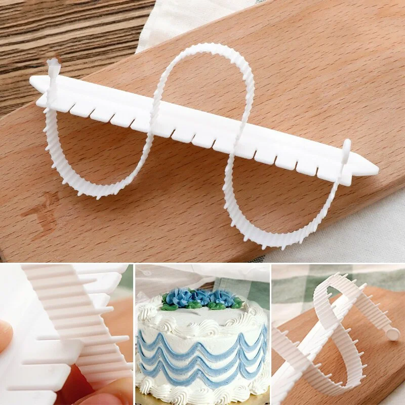 Bánh Cong Hoa Sắp Xếp Viện Trợ Fondant Edge Đánh Dấu Kem Trang Trí DIY Máy Nướng Bộ Đồ Ăn Dụng Cụ Nhà Bếp