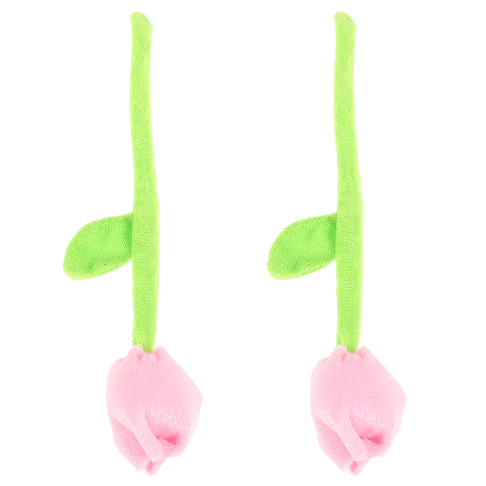 2 個リアルなチューリップの枝オートバイの花の装飾電動自転車バックミラー柔軟な花の装飾ロマンチックなオートバイ