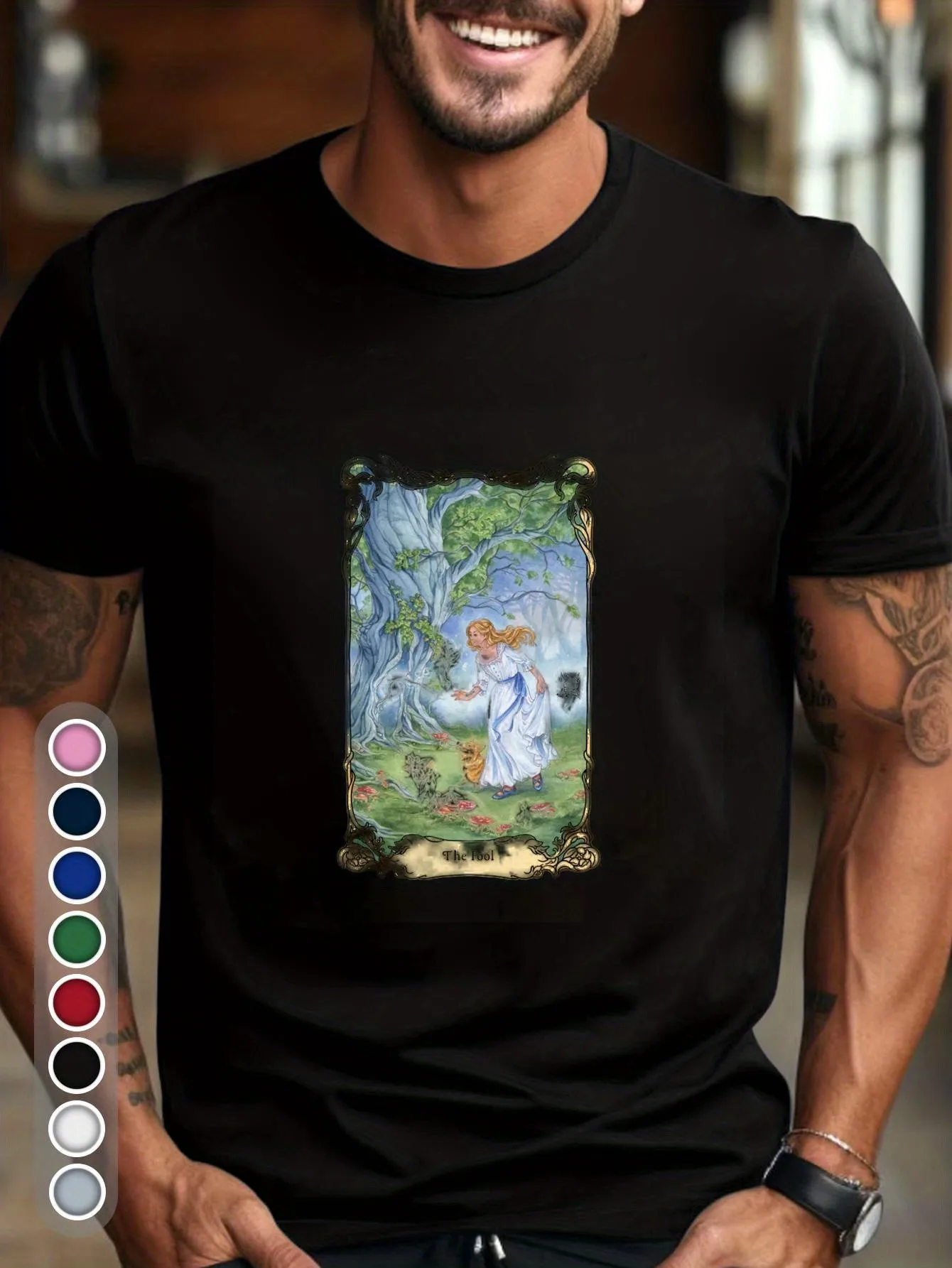 

Top Pick Men's Enchanted Forest Fairy Whimsical Graphic T-Shirt